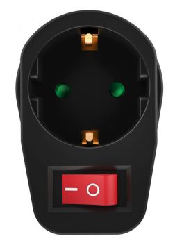 POWERTECH αντάπτορας ρεύματος PT-810, 1x schuko, 16A, μαύρος - Headlamps - Surges - Reels