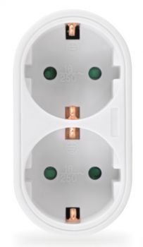 POWERTECH αντάπτορας ρεύματος PT-820, 2x schuko, 250V 16A, λευκός - Headlamps - Surges - Reels