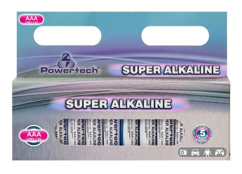 POWERTECH Super Αλκαλικές μπαταρίες PT-861, AAΑ LR03 1.5V, 12τμχ - Alkaline / Rechargeable batteries
