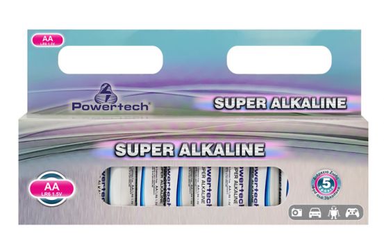 POWERTECH Super Αλκαλικές μπαταρίες PT-862, AA LR6 1.5V, 12τμχ - Alkaline / Rechargeable batteries