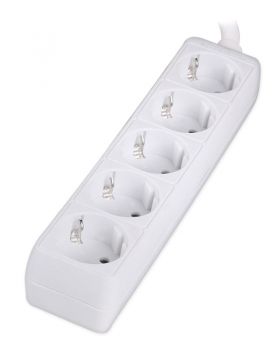 POWERTECH πολύπριζο PT-871, 5x schuko, 16A, 3m, λευκό - Headlamps - Surges - Reels
