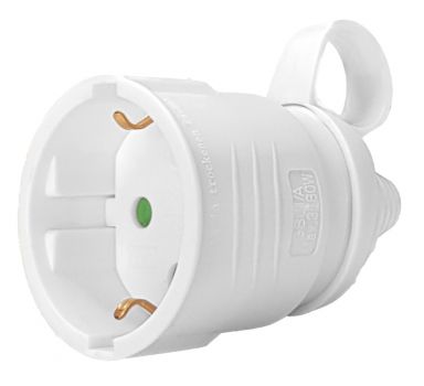 POWERTECH φις ρεύματος PT-887, 1x schuko, 16A, λευκό - Headlamps - Surges - Reels