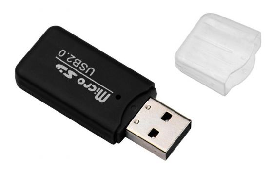 POWERTECH mini card reader PT-893, Micro SD card, μαύρος - Περιφερειακά PC