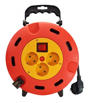 POWERTECH μπαλαντέζα κλειστού τύπου PT-898, 3x schuko, 16A, 15m - Headlamps - Surges - Reels
