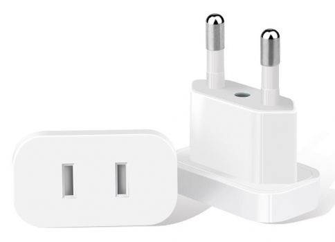 POWERTECH αντάπτορας πρίζας US σε EU PT-927, με ασφάλεια, 4.8mm, λευκός - Headlamps - Surges - Reels