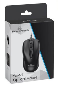 POWERTECH ενσύρματο ποντίκι PT-932, οπτικό, 1000DPI, μαύρο - Περιφερειακά PC