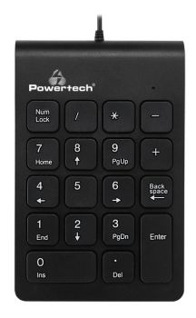 POWERTECH ενσύρματο αριθμητικό πληκτρολόγιο PT-938, USB, μαύρο - Περιφερειακά PC