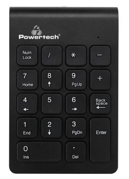 POWERTECH ασύρματο αριθμητικό πληκτρολόγιο PT-939, 2.4GHz, μαύρο - Περιφερειακά PC