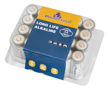 POWERTECH Long Life Αλκαλικές μπαταρίες PT-947, AA LR6 1.5V, 24τμχ - Alkaline / Rechargeable batteries