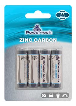 POWERTECH Zinc Carbon μπαταρίες PT-949, AA R6 1.5V, 4τμχ - Alkaline / Rechargeable batteries