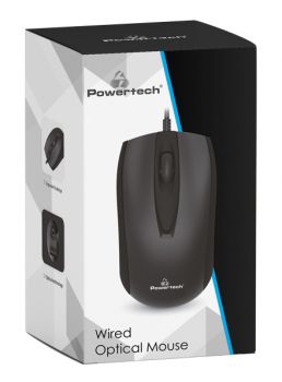 POWERTECH ενσύρματο ποντίκι PT-968, οπτικό, 1000DPI, μαύρο - Περιφερειακά PC