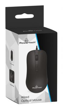 POWERTECH ενσύρματο ποντίκι PT-970, οπτικό, 1600DPI, μαύρο - Περιφερειακά PC