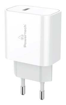 POWERTECH φορτιστής τοίχου PT-978, USB-C, PD 3.0 20W, λευκός - Mobile chargers