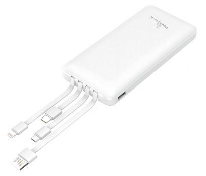 POWERTECH Power Bank PT-980 10000mAh, 4x Output, PD 20W & QC 18W, λευκό - Power Bank