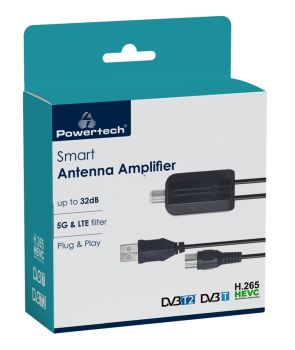 POWERTECH ενισχυτής κεραίας PT-993, 5G & LTE, 32dB - Image - Audio