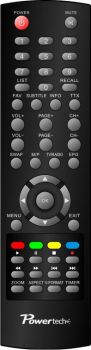 POWERTECH χειριστήριο συμβατό με δέκτη PT-MPEG4-HD2  κόκκινη συσκευασία - Image - Audio