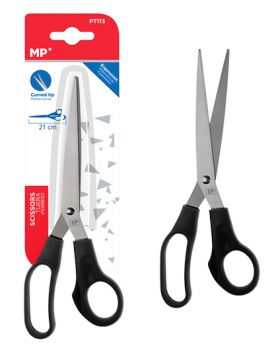 MP ψαλίδι χαρτιού PT113, μεταλλική λεπίδα, 21cm, μαύρο - Office Supplies