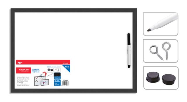 MP Πίνακας λευκός με μαρκαδόρο PT300I, 40 x 30cm - Office Supplies