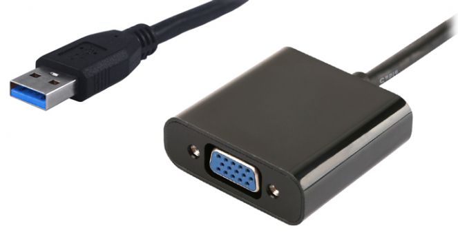 POWERTECH αντάπτορας USB 3.0 σε VGA PTH-021, Full HD, μαύρο - Cables - Adapters