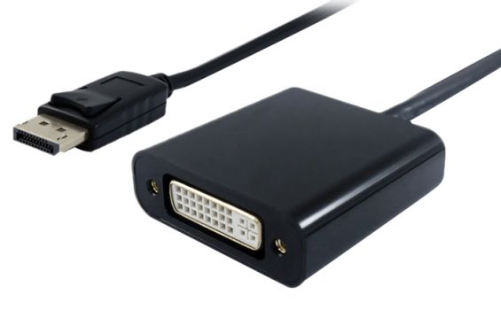 POWERTECH αντάπτορας DisplayPort σε DVI (F) PTH-030, active, 4K2K, μαύρο - Cables - Adapters