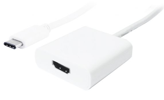 POWERTECH αντάπτορας USB Type-C σε HDMI PTH-037, 4K, λευκό - Cables - Adapters