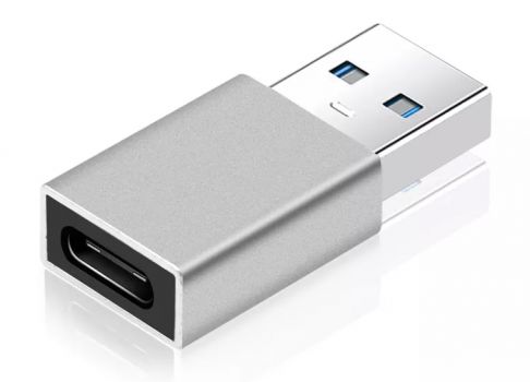 POWERTECH αντάπτορας USB 3.0 αρσενικό σε USB-C θηλυκό PTH-063, ασημί - Cables