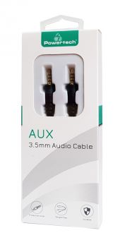 POWERTECH καλώδιο 3.5mm PTR-0071, AUX, 24 AWG, copper, 3m, μαύρο - Cables - Adapters