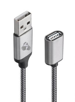 POWERTECH καλώδιο USB σε USB (F) PTR-0076, prime, 480Mbps, 1.5m, γκρι - Cables - Adapters