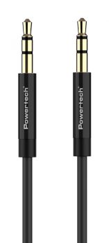 POWERTECH καλώδιο 3.5mm prime PTR-0088, AUX, 3 pin, copper, 3m, μαύρο - Cables - Adapters