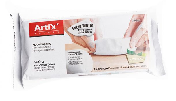 ARTIX PAINTS φυσικός πηλός PY037, 500γρ, λευκός - Office Supplies