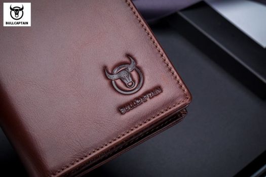 Bull Captain® Δερμάτινο πορτοφόλι QB-027 Καφέ - Bags - Wallets