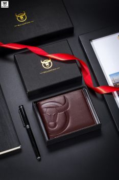Bull Captain® Δερμάτινο πορτοφόλι QB0203-H Καφέ - Bags - Wallets