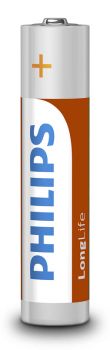 PHILIPS LongLife Zinc chloride μπαταρίες R03L4B/10 AAA R03 Micro, 4τμχ - Alkaline / Rechargeable batteries