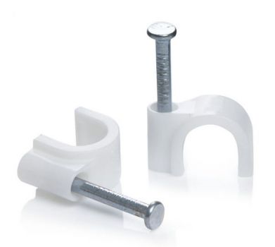 POWERTECH Ρόκα στήριξης καλωδίων, Round, 8mm, λευκή, 100τμχ - Cables - Adapters