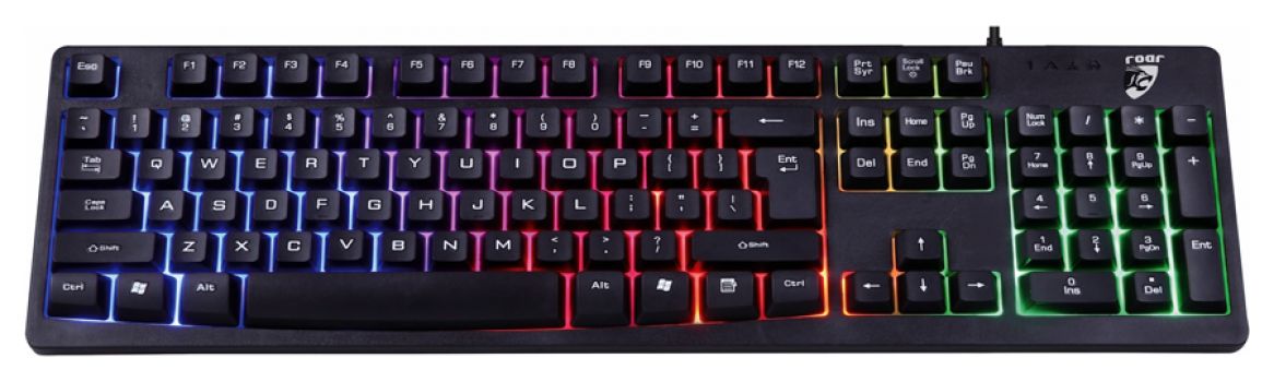 ROAR set πληκτρολόγιο & ποντίκι RR-0004, ενσύρματα, 1600DPI, RGB, μαύρο - Περιφερειακά PC