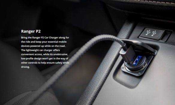 ROCKROSE φορτιστής αυτοκινήτου Ranger P2, 2x USB, 12W, 2.4A, μαύρος - Mobile chargers
