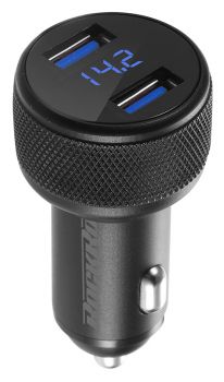 ROCKROSE φορτιστής αυτοκινήτου Ranger Q2, 2x USB, Display, 36W, μαύρος - Mobile chargers