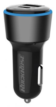 ROCKROSE φορτιστής αυτοκινήτου Ranger PQ, 2x USB, 36W, 3A, μαύρος - Mobile chargers