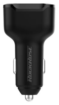 ROCKROSE φορτιστής αυτοκινήτου Ranger Q3, 3x USB, QC 30W, 3A, μαύρος - Mobile chargers