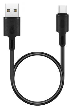 ROCKROSE καλώδιο USB σε USB Type-C Beta AC Mini, 2.4A 12W, 30cm, μαύρο - Καλώδια