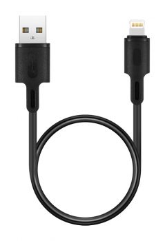 ROCKROSE καλώδιο USB σε Lightning Beta AL Mini, 2.4A 12W, 30cm, μαύρο - Cables