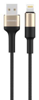 ROCKROSE καλώδιο USB σε Lightning Acacia AL, 2.4A 12W, 1m, χρυσό-μαύρο - Cables