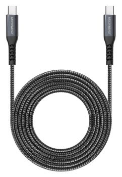 ROCKROSE καλώδιο USB Type-C Powerline CC2, 3A 60W, 2m, μαύρο-μπλε - Καλώδια