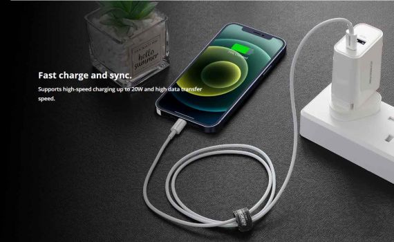 ROCKROSE καλώδιο USB σε Lightning IVORY AL, 2.4A 12W, 1m, λευκό - Cables