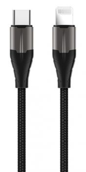 ROCKROSE καλώδιο Type-C σε Lightning Knight CL, 18W, 1m, μαύρο-γκρι - Καλώδια