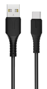 ROCKROSE καλώδιο USB σε USB-C Alpha AC, 2.4A 12W, 1m, μαύρο - Cables