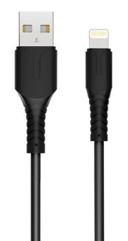 ROCKROSE καλώδιο USB σε Lightning Alpha AL, 2.4A 12W, 1m, μαύρο - Cables