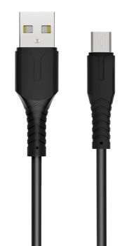 ROCKROSE καλώδιο USB σε Micro USB Alpha AM, 2.4A 12W, 1m, μαύρο - Cables