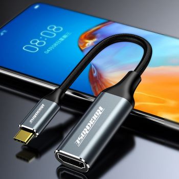ROCKROSE αντάπτορας USB Type-C σε HDMI Infinity H, 4K, γκρι - Cables - Adapters