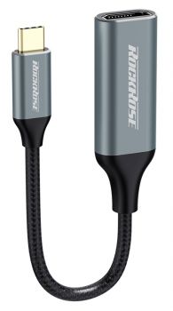 ROCKROSE αντάπτορας USB Type-C σε HDMI Infinity H, 4K, γκρι - Cables - Adapters